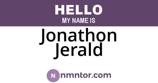 Jonathon Jerald