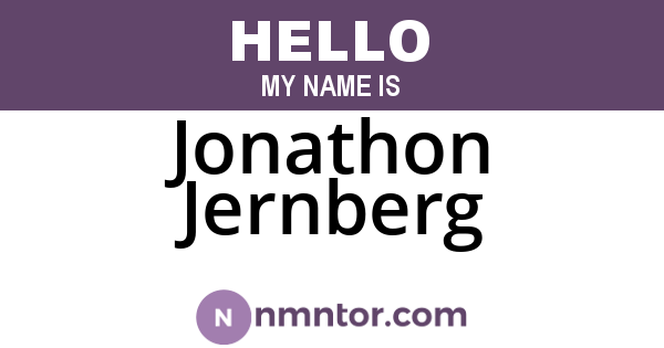 Jonathon Jernberg