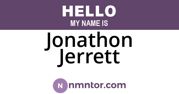 Jonathon Jerrett