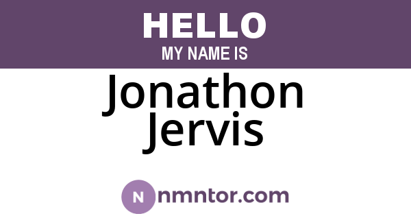 Jonathon Jervis
