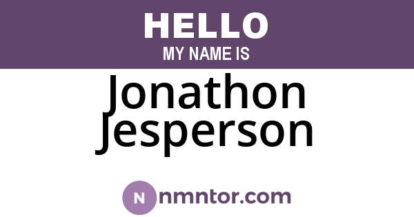 Jonathon Jesperson