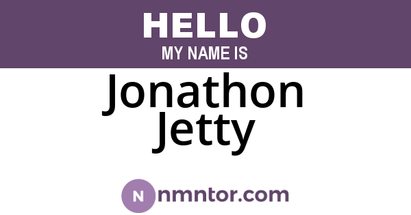 Jonathon Jetty