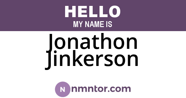 Jonathon Jinkerson