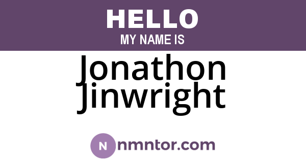 Jonathon Jinwright