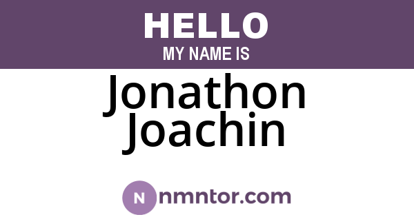Jonathon Joachin