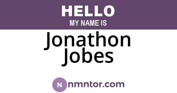 Jonathon Jobes