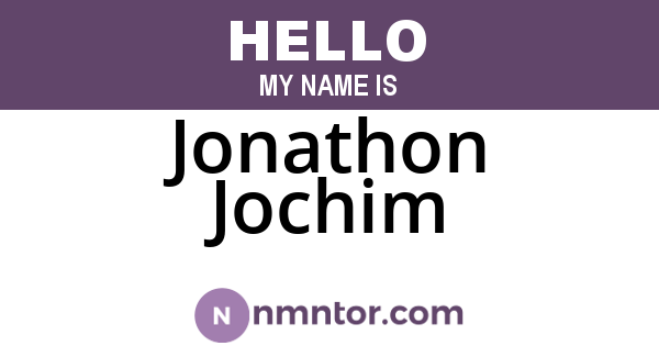 Jonathon Jochim