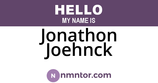 Jonathon Joehnck