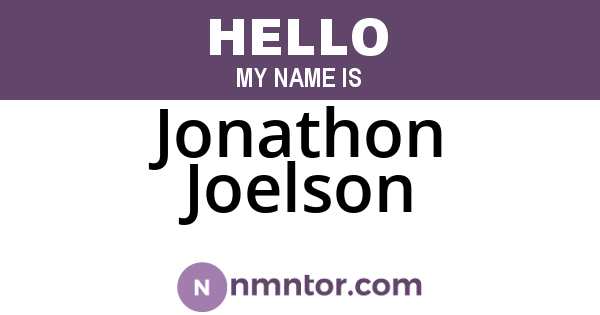 Jonathon Joelson