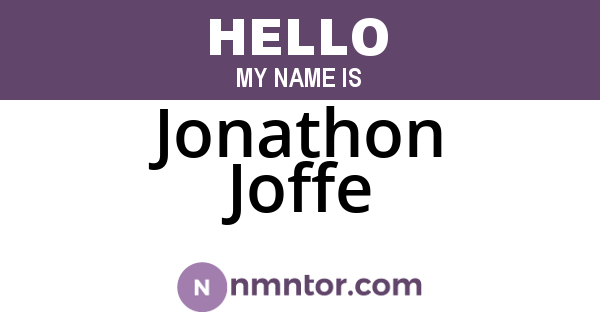 Jonathon Joffe