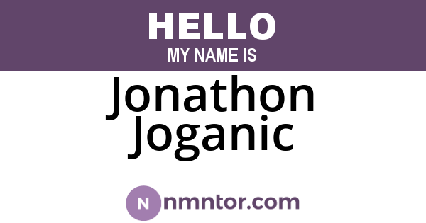 Jonathon Joganic