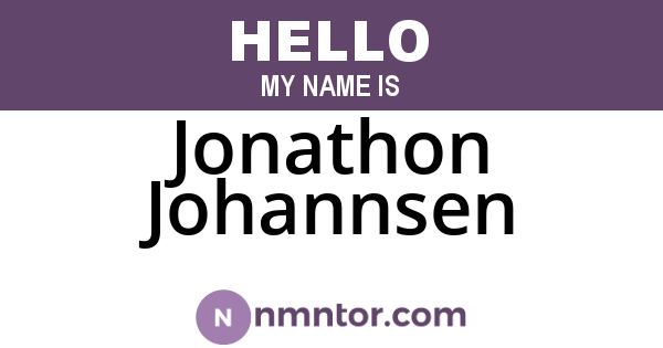 Jonathon Johannsen
