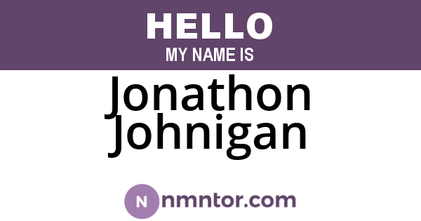 Jonathon Johnigan
