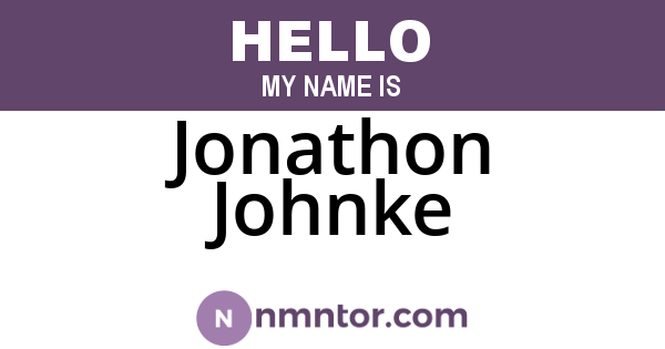 Jonathon Johnke