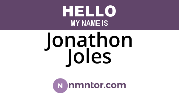 Jonathon Joles