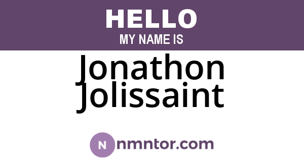 Jonathon Jolissaint