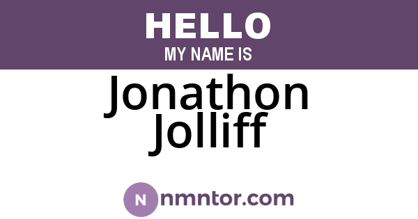 Jonathon Jolliff