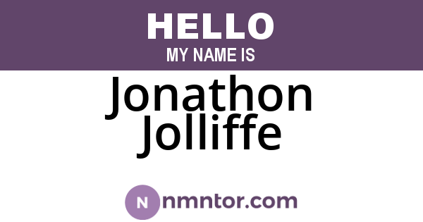 Jonathon Jolliffe