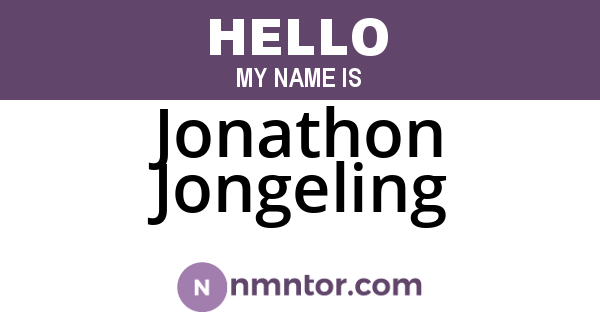 Jonathon Jongeling
