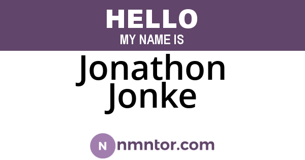 Jonathon Jonke