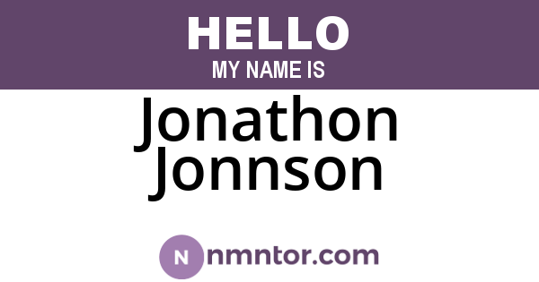 Jonathon Jonnson