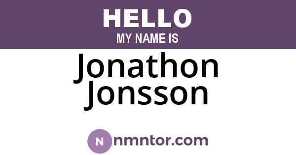 Jonathon Jonsson