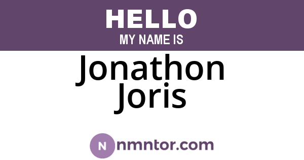 Jonathon Joris
