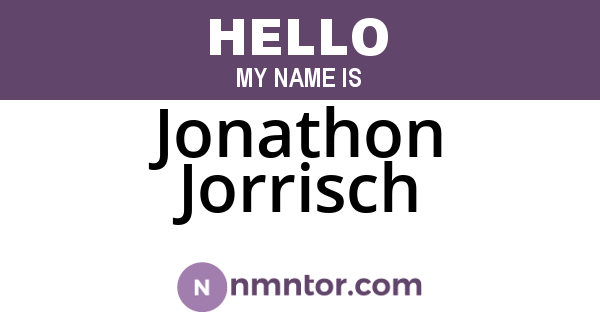 Jonathon Jorrisch