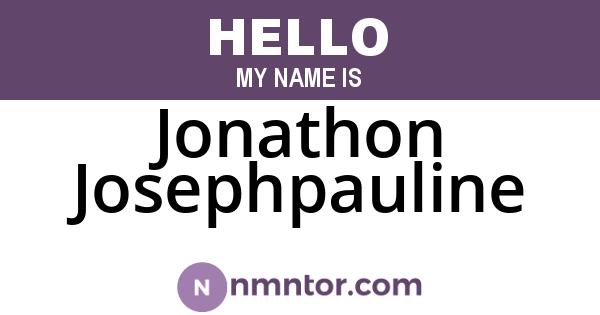 Jonathon Josephpauline