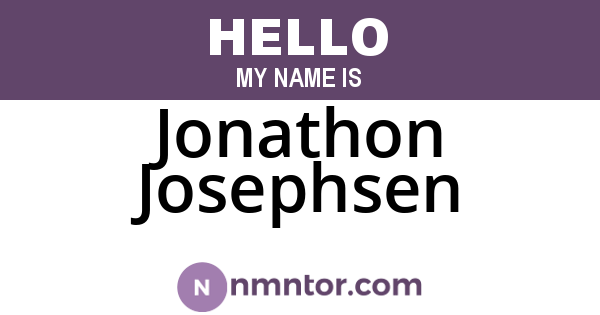 Jonathon Josephsen