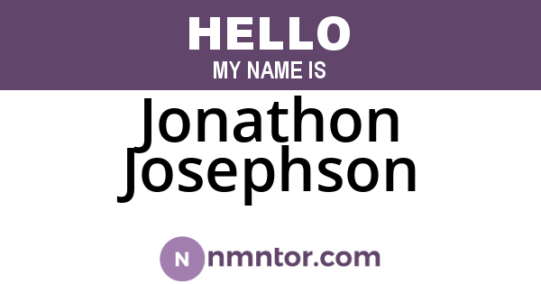 Jonathon Josephson