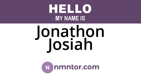 Jonathon Josiah