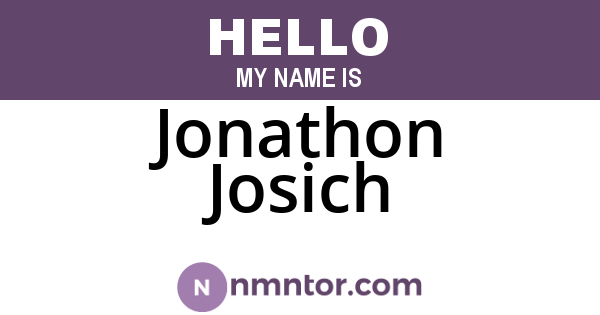 Jonathon Josich