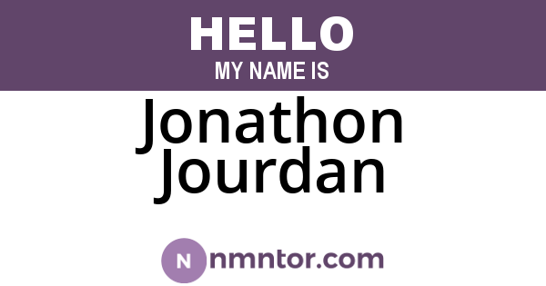 Jonathon Jourdan