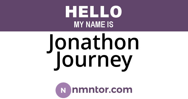 Jonathon Journey