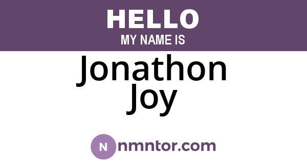 Jonathon Joy