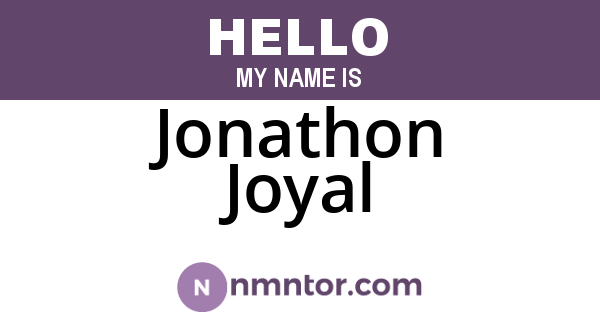 Jonathon Joyal