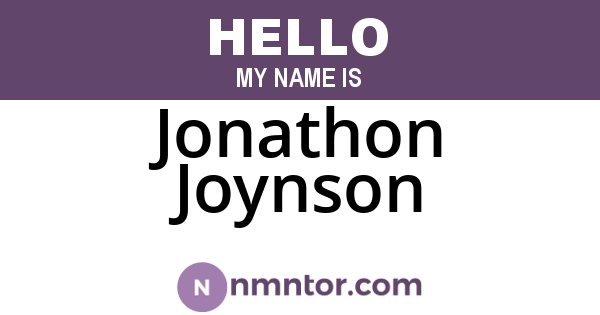 Jonathon Joynson