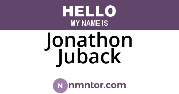 Jonathon Juback
