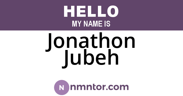 Jonathon Jubeh