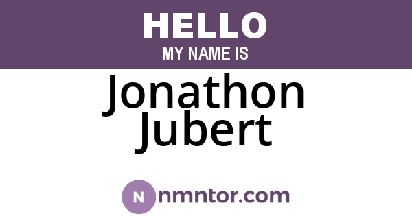Jonathon Jubert