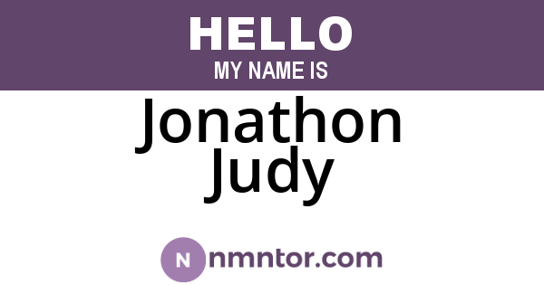 Jonathon Judy