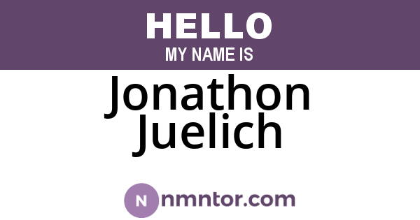 Jonathon Juelich