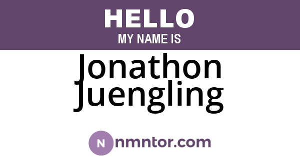 Jonathon Juengling