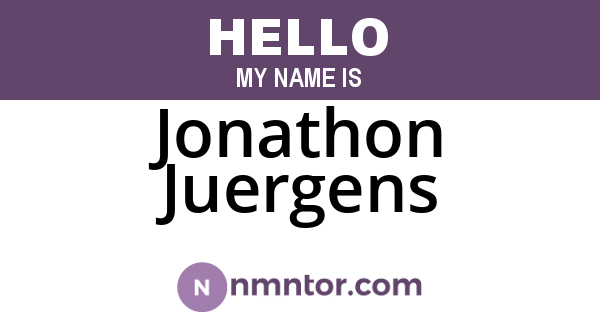 Jonathon Juergens