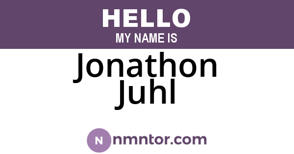 Jonathon Juhl