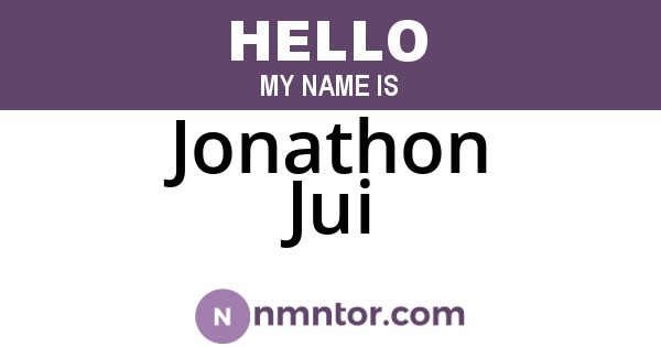 Jonathon Jui