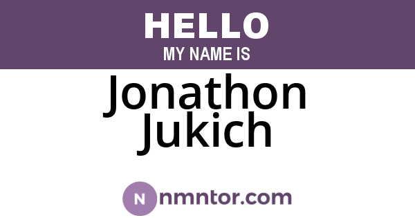 Jonathon Jukich