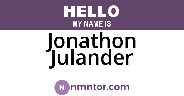 Jonathon Julander