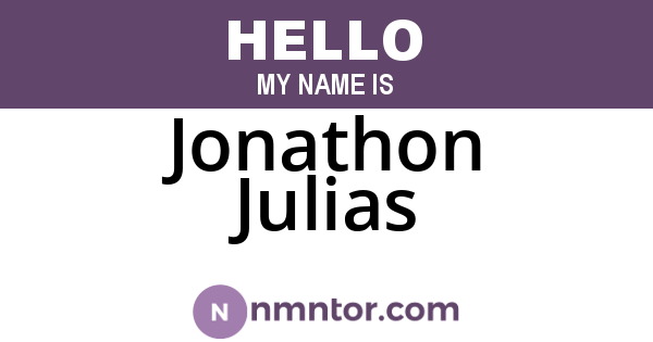 Jonathon Julias